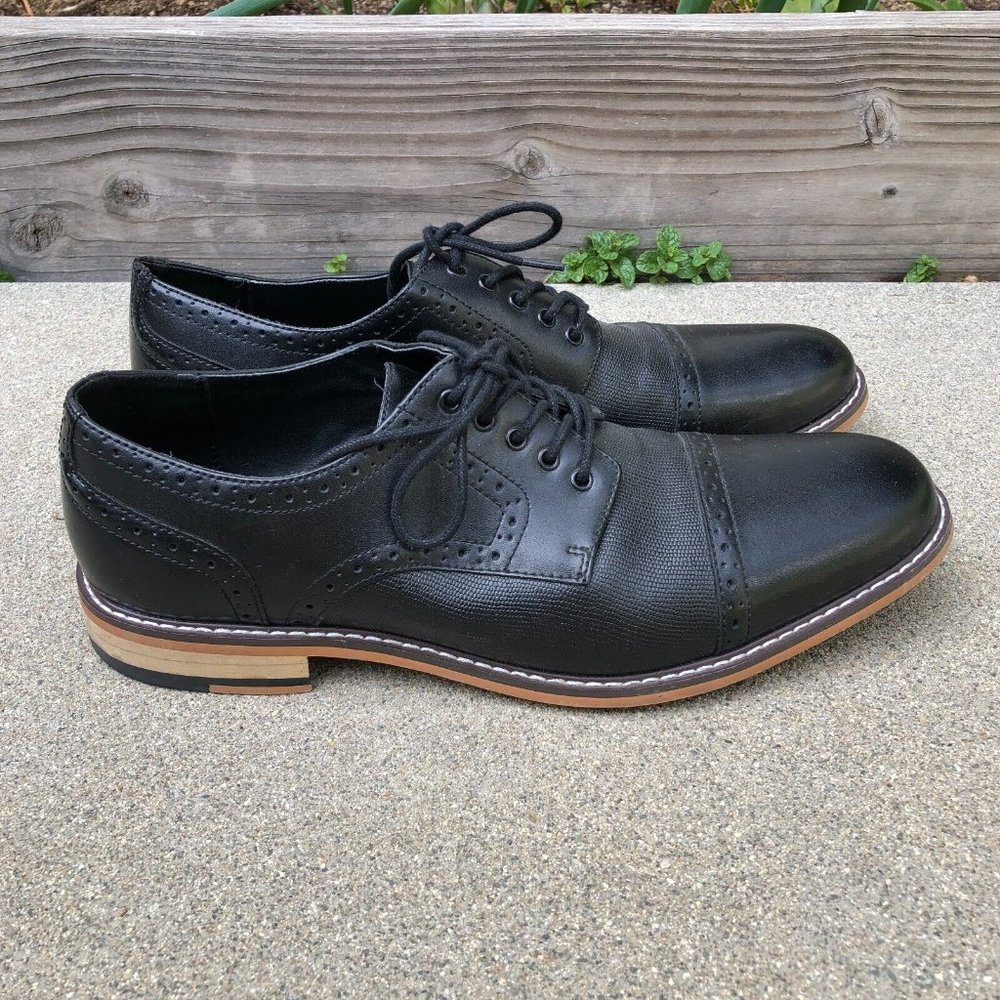 BAR III Oxford Shoes Parker Mens 11 M Black Lace Up Dress Sneakers Leather